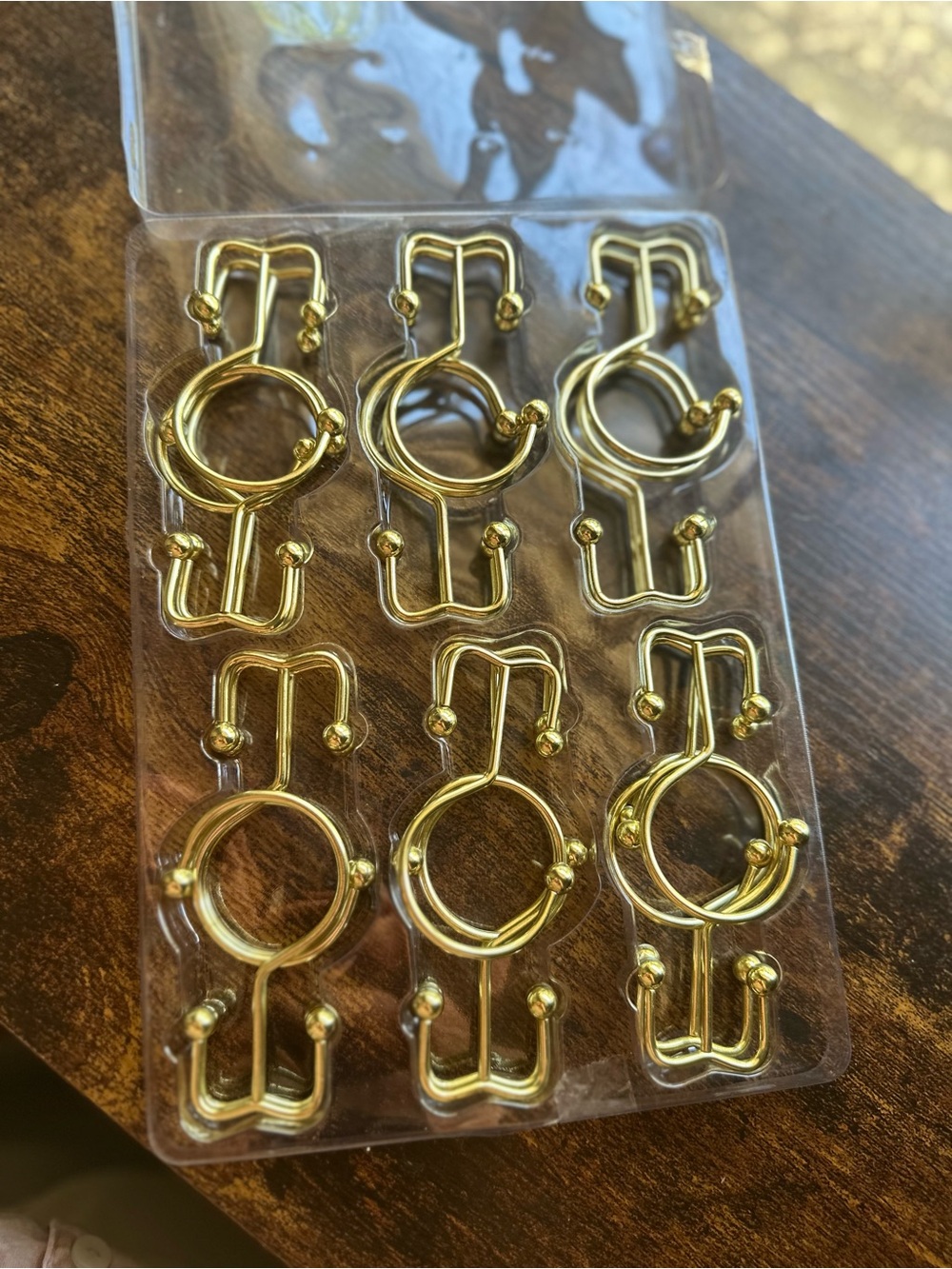 Gold Shower Curtain Rings 24 Pack New
